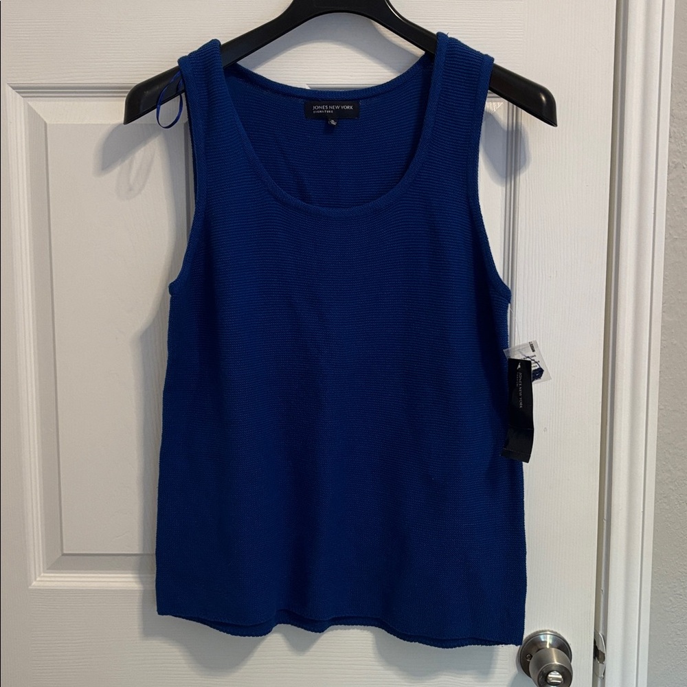 Jones New York Royal Blue Knit Top wt69